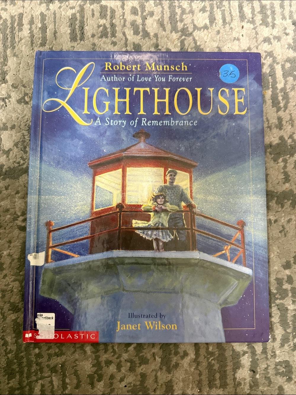 Scholastic Lighthouse Picture Book Cover in Blue and Yellow